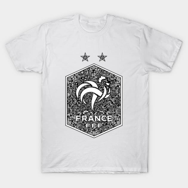 FRANCE NATIONAL FOOTBALL TEAM (Équipe de France de football) T-Shirt by dedesuperman